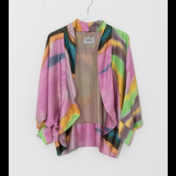 Rachel Comey Weir jacket, silk pink colors, Small - Picture 7 of 13